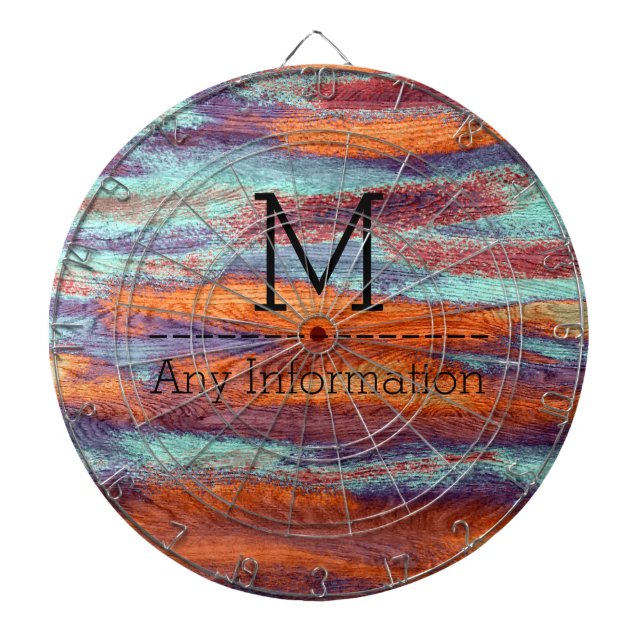 Diana Monograma de madera de la textura del grano del (Frente)