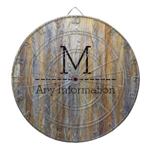 Diana Monograma de textura de grano de madera #4