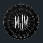 Diana Monograma negro clásico moderno<br><div class="desc">Moderno y elegante Monograma iniciales personalizadas nombre tablero de dibujo blanco y negro. Perfecto regalo o accesorio en cualquier ocasión.</div>