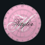 Diana Monograma negro y blanco rosado<br><div class="desc">Personalizar el moderno guión de estilo manuscrito para crear tu propio regalo para ella. Añada una inicial monograma y un nombre para crear una combinación inicial de primer nombre con caligrafía de estilo clásico elegante. En este diseño se pueden personalizar los colores rosa,  negro y blanco.</div>