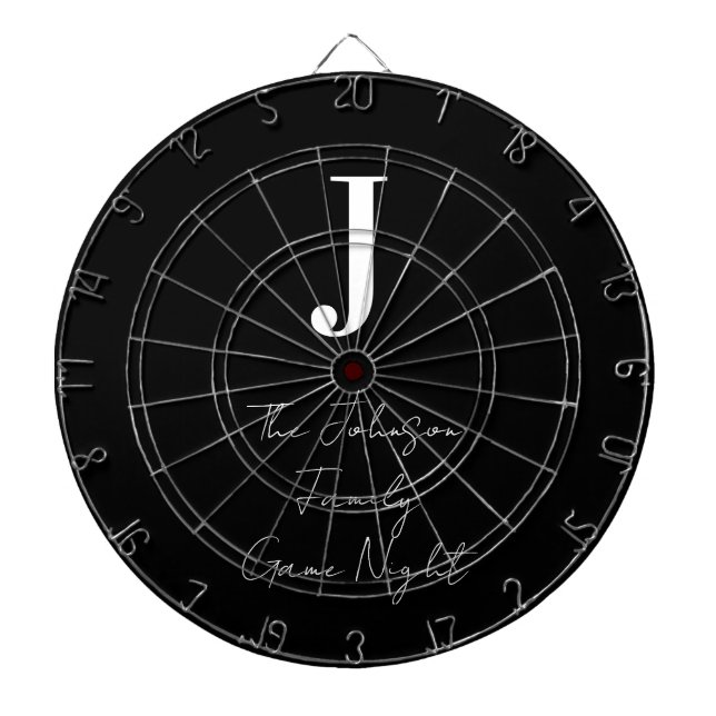 Diana Monograma Noche de juego para familias blancas y n (Frente)