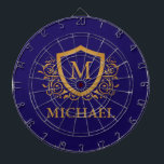 Diana Monograma personalizado azul marino y oro<br><div class="desc">Nombre de Monograma Estilo Personalizado Navy Blue and Gold. Para una mayor personalización,  haga clic en el botón "Personalizar" y utilice nuestra herramienta de diseño para modificar esta plantilla.</div>