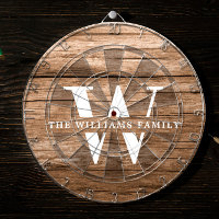Monograma Rústico Moderno Nombre Familia Madera Vi