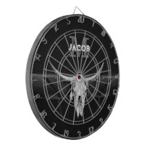 Monograma Rústico Occidental De Cráneo Negro Y Bla