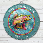 Diana Monograma Trout Fly Fisherman<br><div class="desc">Personalice este tablero de pescadores de truchas con su nombre familiar y fecha establecida. Diseñado para ti por Blackberry Boulevard.</div>