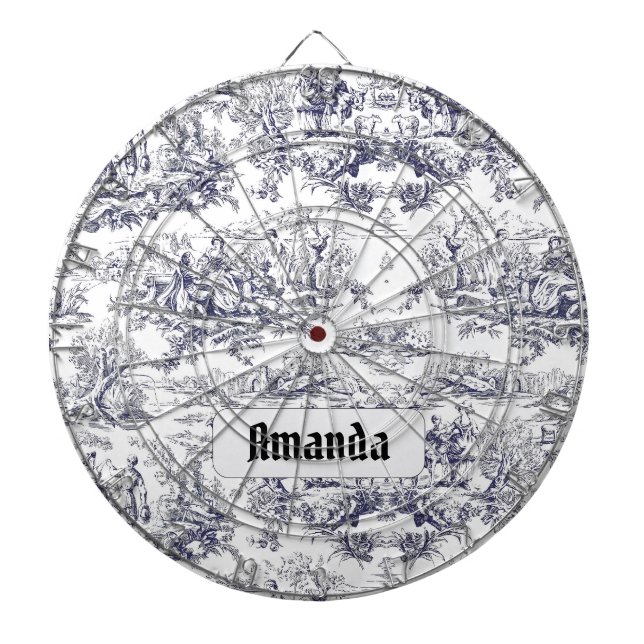 Diana Monograma vintage floral toile de jouy (Frente)