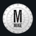 Diana Monograma y nombre personalizados modernos<br><div class="desc">Diseño monograma moderno en negrita en blanco y negro con monograma personalizado y nombre en negrita moderno estilo fuente sans serif. Regalo único para papá, esposo, abuelos y más. Perfecto también como accesorios modernos de decoración loft/casa minimalista, regalo de cumpleaños, regalo de vacaciones, regalo para reuniones familiares, regalo para el...</div>