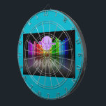 Diana MoonDreams Music Equalizer Metalizado Cage Dartboa<br><div class="desc">Dartboard en jaula Metalizado Guay, color turquesa, con nuestro diseño MoonDreams Music Equalizer - Ideal para una habitación de grabación o una sala de música!</div>