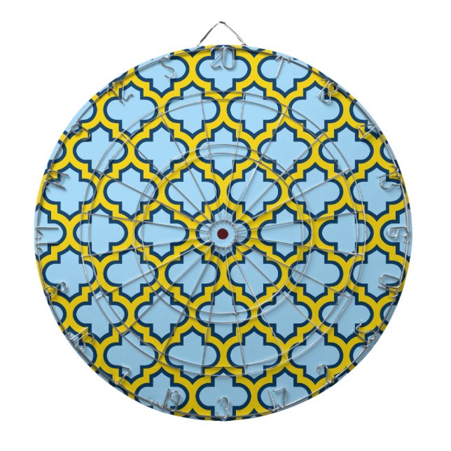 Diana Mosaico azul y amarillo, Entramado, Quatrefoil (Frente)
