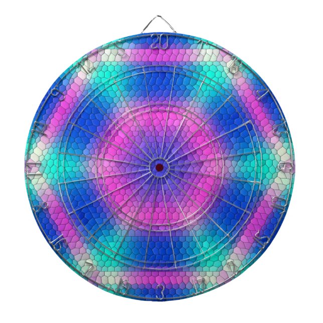 Diana Mosaico hexagonal rosado en degradado azul (Frente)