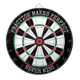 Diana Motivational Dartboard Wall Art Practice Quote