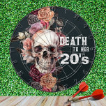 Diana "Muerte a sus 20 años" - Floral de 30 años<br><div class="desc">Q.E.P.D. hasta la década de la decadencia! Este elegante tablero floral hace el regalo ideal para un cumpleaños número 30, o usted puede fácilmente personalizar el texto por otra década como un regalo de cumpleaños número 40 u otro. Con un cráneo gótico con albaricoque pálido, flores negras y burdeos sobre...</div>