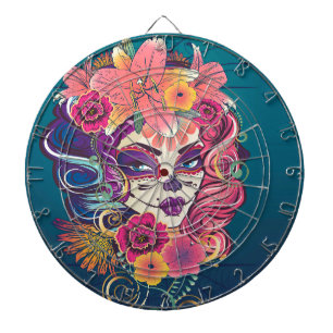 Diana Mujer de cráneo de azúcar en retrato de corona d