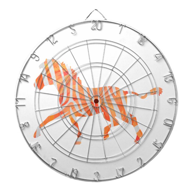 Diana Naranja de cebra y silueta blanca (Frente)