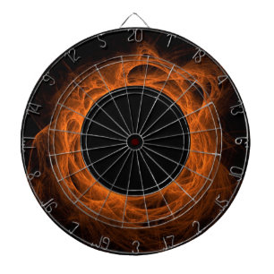 Diana Naranja Fiery Eclipse Black Hole Dart Board