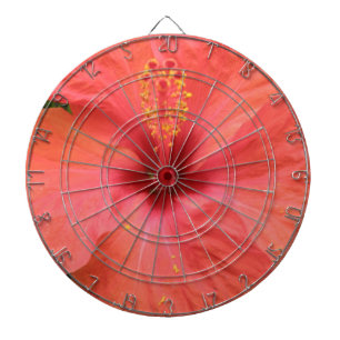 Diana Naranja Hibiscus Flower Macro Dart Board