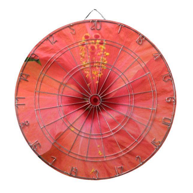 Diana Naranja Hibiscus Flower Macro Dart Board (Frente)