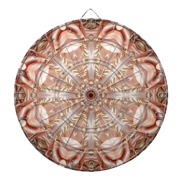 Diana Naranja Peach Floral Dartboard (Frente)