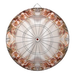 Diana Naranja Peach Floral Dartboard