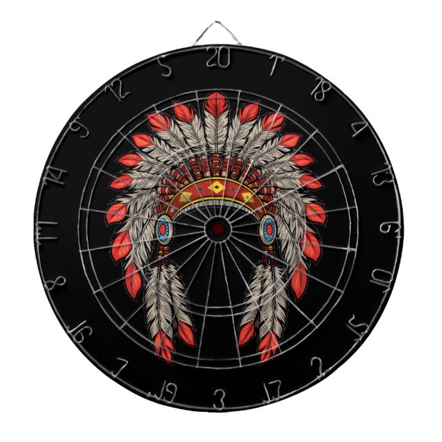 Diana “Native Indian Chief Headdress” Dart Board (Frente)