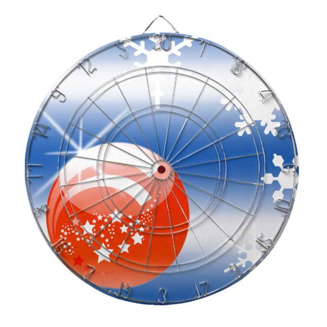 Diana Navidad bola de nieve azul blanco rojo (Frente)