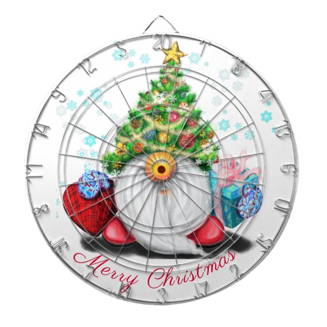 Diana Navidades Dart Board Gnome con regalo para ti (Frente)