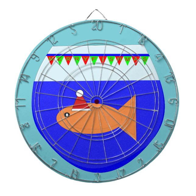 Diana Navidades Fiesta Goldfish Personalizado Dart Board (Frente)