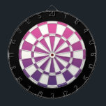 Diana Negro Púrpura Rosa Y Blanco<br><div class="desc">Púrpura Pink Black And White Dart Board</div>