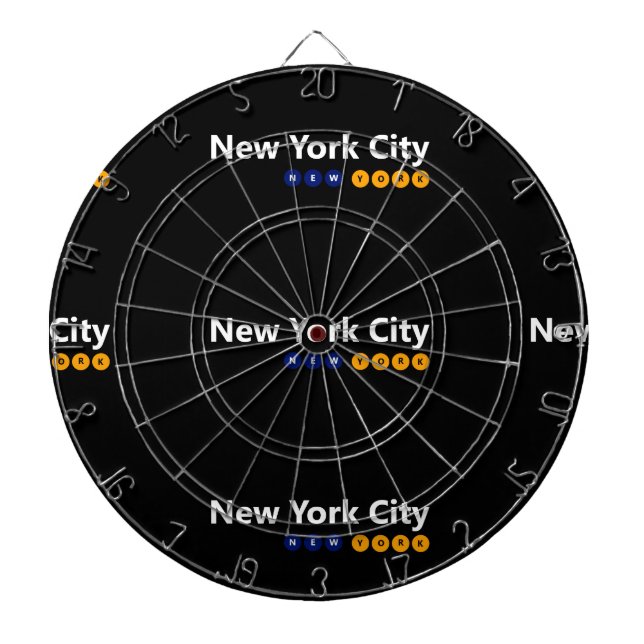 Diana New York City, New York Metalizado Cage Dartboard (Frente)