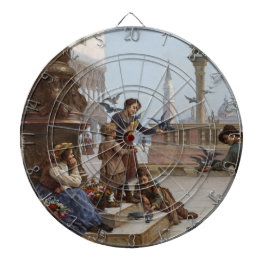 Diana Niños alimentando palomas en Venecia (por Paoletti