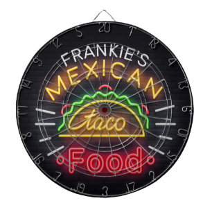 Diana NOMBRE DE AÑO Retro Faux Neon Comida Mexicana Taco