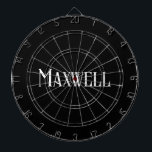 Diana Nombre de familia moderna negrita blanca<br><div class="desc">Esta moderna y elegante tipografía le da a su familia y a su tablero un aspecto único y distinguido. Reúna los dardos para su próxima noche de juego familiar o reunión familiar y apunte directo. Manténgalo usted mismo o dé como personalizado un regalo hecho a su familia y amigos.</div>