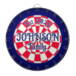 Diana NOMBRE DE FAMILIA PERSONALIZADO Rojo/Blanco a Cuad