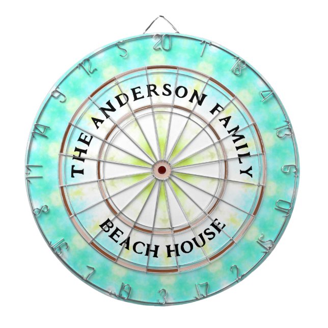 Diana Nombre de la familia Turquoise Tie Dye Beach House (Frente)