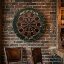 Nombre de Pub Personalizado Mármol Verde y Espress