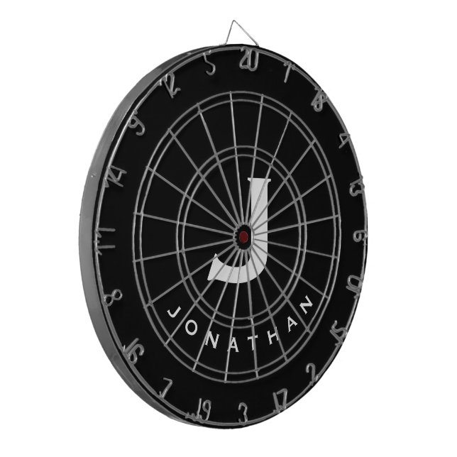 Diana Nombre moderno de monograma blanco negro (Frente Izquierda)