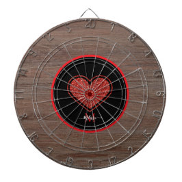 Diana Nombre Monograma Corazón Purpurina Madera Rústica 