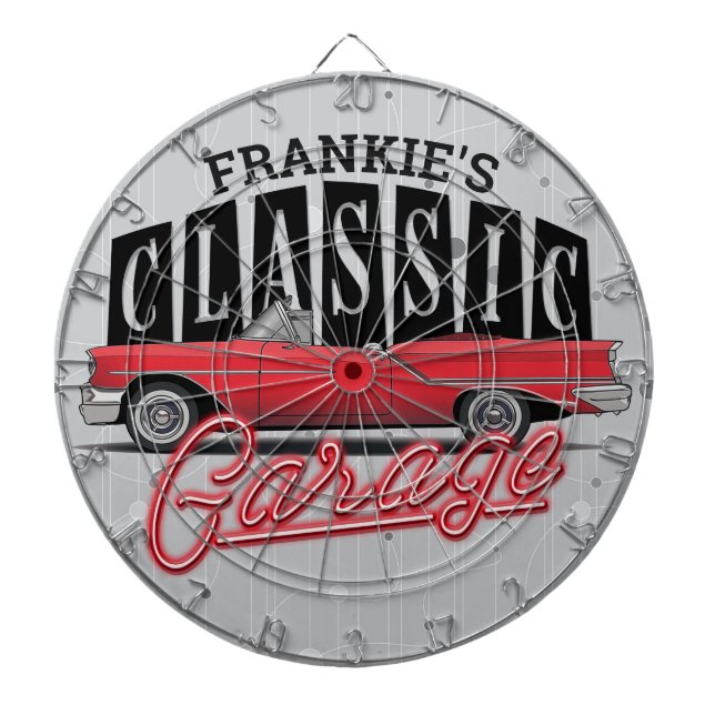 Diana NOMBRE personalizado Faux Neon 1950's Classic Car  (Frente)