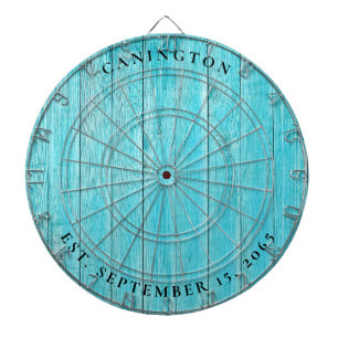 Diana Nombre personalizado y fecha Boda Turquesa 