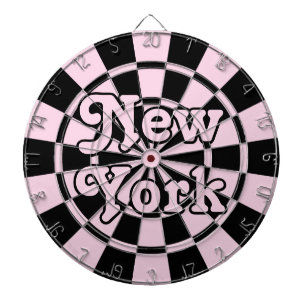 Diana NUEVA YORK Retro Moderno Rosa Claro y Negro