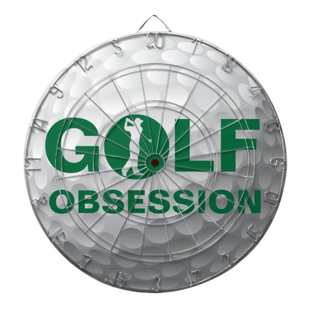 Diana Obsesión de golf Golfball Green White Dartboard (Frente)