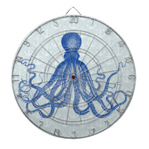 Diana Octopus azul vintage con anclas
