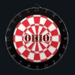 Diana OHIO Rojo Negro Y Blanco<br><div class="desc">OHIO Red Black And White Dart Board con texto de personalizable. 🎯 Cambiar al texto seleccionando la opción de personalización. Por favor, avíseme si tiene preguntas adicionales y porque el servicio de atención al cliente de Zazzle gestiona la experiencia del cliente, puede comunicarse con el servicio de atención al cliente...</div>