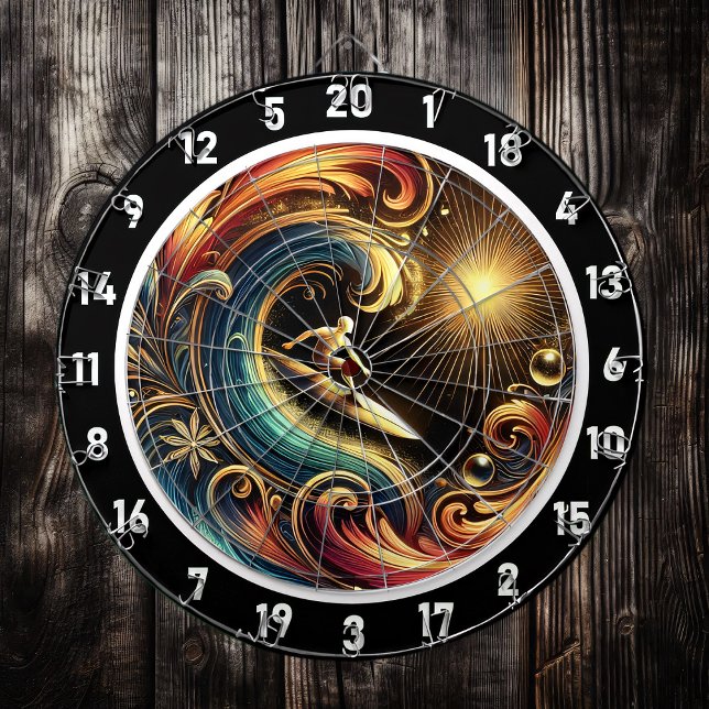 Diana Ola de surfista de atardecer arte de pared tropica (Subido por el creador)