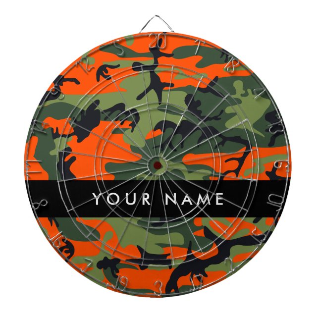 Diana Orange Camouflage Pattern, Your name, Personalize (Frente)