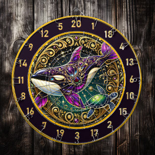 Diana Orca Turtle Circular Rústica Wall Art