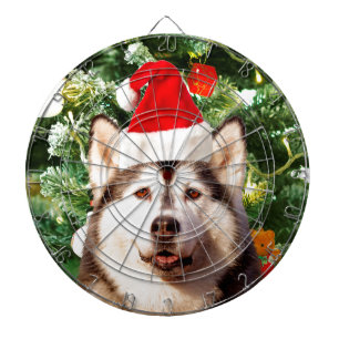 Diana Ornamento de árbol de navidad siberiano Husky Snow
