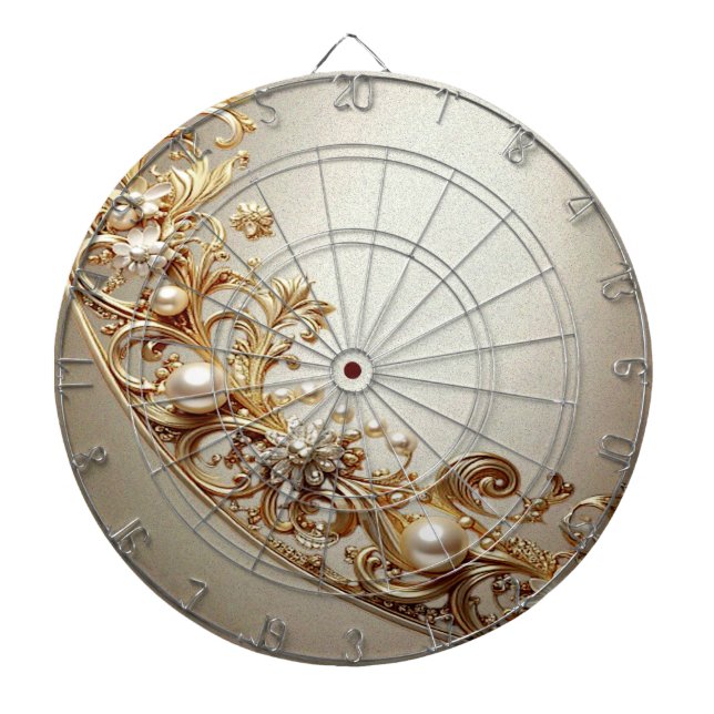 Diana Ornate Gold Flourish Dartboard (Frente)