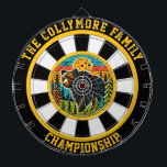 Diana Oso forestal en arte de Bullseye<br><div class="desc">Un impresionante oso pardo en un bosque,  enmarcado por un blanco atrevido y centrado</div>