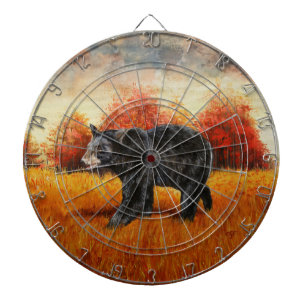 Diana Oso Negro en el bosque otoñal